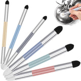 Kosiz 6 Pcs Artist Blending Sponge Pen 2 Sizes Double Headed Washable Blending Stump Pencil Sketch Pastel Rubbing Sponge Brush Stick Art Foam Drawing Tool for Artist Beginners Supplies (Morandi) Kosiz