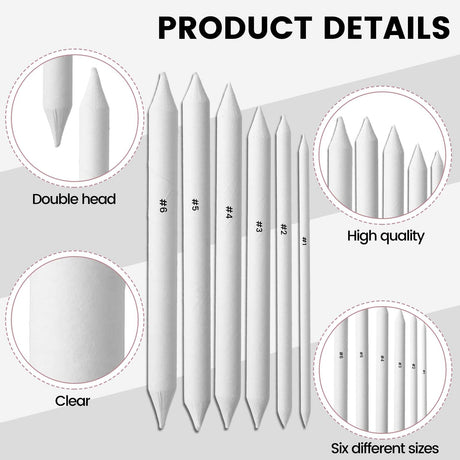 18Pcs Blending Stumps for Drawing, Paper Art Blenders, Art Blending Pencils Supplies, Drawing Pencils for Student Artist Charcoal Sketch Painting Tools, Shading Pencil for Sketching Supplies Tyqour