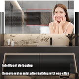 ZGNBSD Floating Bathroom Vanity - Bathroom Vanity with Sink & Smart LED Defog Mirror Cabinet | Solid Wood Luxury Bathroom Vanity | Wall Mounted Installation (Pink, 60") ZGNBSD