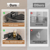 Conworld Corner Shower Caddy with Suction Cups, Shower Suction Shelf With Towel Bar, Wall Bathroom Shower Organizer Corner with Hooks, No-Drilling Removable (Aluminum, 2-Pack, Gunmetal Gray) Conworld