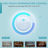 EUHOMY 48 Can Beverage Refrigerator cooler-Mini Fridge Glass Door for Beer Drinks Wines, Countertop Beverage Fridge with Adjustable Shelves Blue LED for Home/Office/Dorm/Bar, 1.3 cu.ft EUHOMY