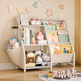 HAVLOTII Kids Bookshelf and Toy Organizer, 3 Tier Bookshelf for Kids, Montessori Bookcase Book Shelf Rooms, Bedroom, Playroom, Nursery, Toy Storage Organizer with Bookshelf (White) HAVLOTII