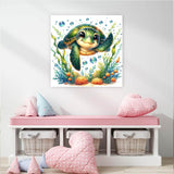 HOIYLDS Cute Turtle Diamond Painting Kits for Adults - Diamond Art Kits for Adults Beginner, DIY Full Drill Diamond Dots Paintings with Diamonds 5D Gem Art and Crafts Home Wall Decor 14x14inch HOIYLDS