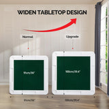 PEXMOR 39.5" Foldable Mahjong Table, Square 4 Player Card Game Table w/Cup Holders & Chip Grooves, Portable Folding Poker Domino Board Game Table for Blackjack, Texas Hold'em, Jigsaw Puzzles Game PEXMOR