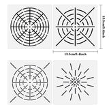 Outus 8 Pieces Mandala Dotting Stencils Reusable Mandala Stencil Template Set 8/12/16 Segment Painting Drawing Templates for Wood, Fabric, Glass, Metal, Walls DIY Painting Art Projects Outus