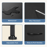 DUMOS TV Stand Dresser with 5 Fabric Storage Drawers, Media Console Featuring Open Shelf for 45 inch TV, Compact Entertainment Unit for Bedroom, Living Space, or Dorm Organization, Black DUMOS