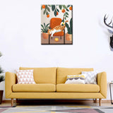 Animal Cats Paint by Numbers for Adults Beginner Wildlife Hold The Wine Bottle Oil Painting Kit on Canvas with Brushes Acrylic Pigment Tropical Monsterat Paintwork Home Decor 16x20In (Frameless) Tucocoo