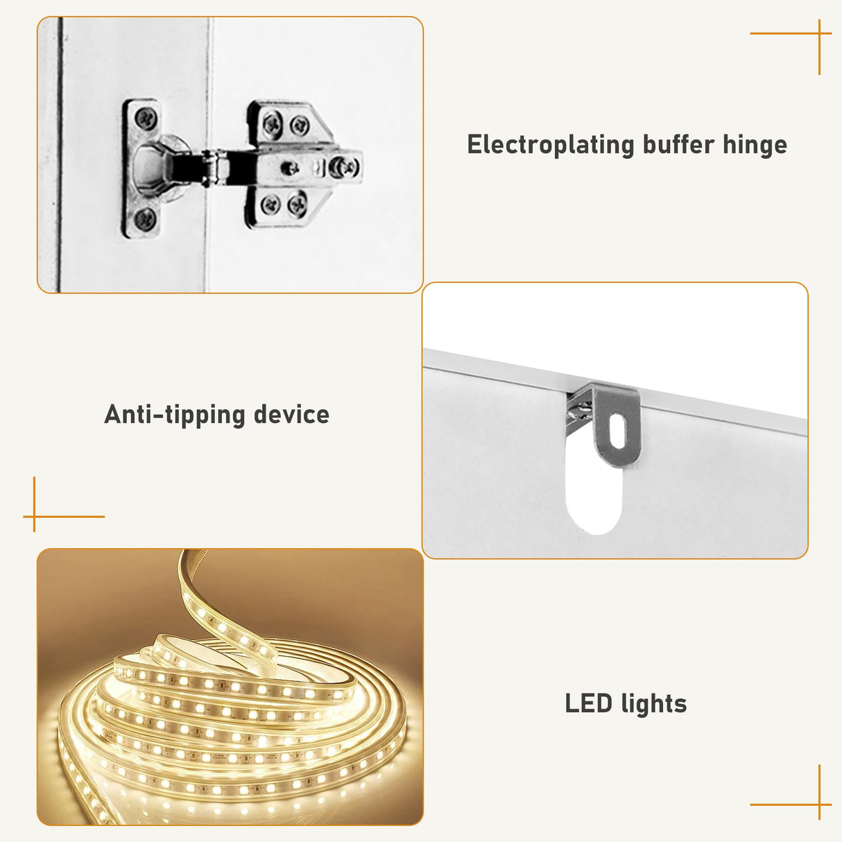 4 Doors Armoire Wardrobe Closet with Mirror, LED Armoire with Doors and Drawers, Wooden Wardrobe Storage Cabinet with Hanging Rod, Adjustable Shelves, White chartustriable