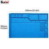 Kaisi Soldering Mat with Scale Ruler and Screw Position for Soldering, Phone and Computer Repair, Size: 21.6 x 13.8 Inches HengTianMei