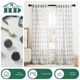 Extra Long Curtain Rods 120 to 170 Inch(10-14ft),1Inch Black Adjustable Extra Long Curtain Rod,Heavy Duty Decorative Window Curtains Rods for Bedroom,Long Curtain Rods 120-170 hei! dear