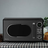 Magic Chef Countertop Microwave, Classic Retro Touch Appliance, 0.7 Cubic Feet, Black Magic Chef