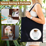 COSOWO Memorial Bottle for Pet Hair, Dogs & Cats Fur Memorial Glass Keepsake with 2 Silver Accessories, Pet Memorial Urn, Heart Shape COSOWO