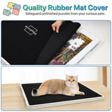 Playboda 1500 Pieces Rotating Plastic Puzzle Board with Drawers and Cover, 35"x27" Portable Jigsaw Puzzle Table for Adults, Lazy Susan Spinning Puzzle Boards, Multicolor (Patent Design) Playboda