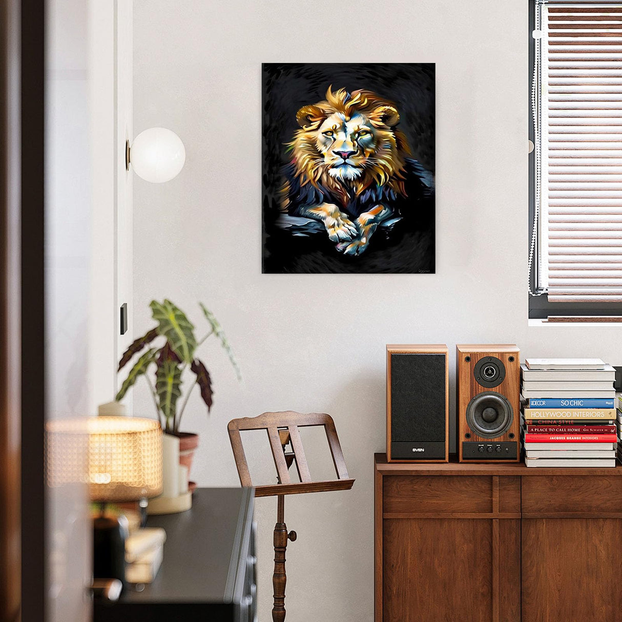 Paint by Numbers Kit for Adults - Majestic Lion Art, DIY Oil Painting Kit for Animal Lovers, Creative Craft for Home Decor & Gift Generic