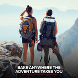 Modern Innovations Portable Camping Oven, Folding Camping Stove for Baking Cinnamon Rolls, Breads, and Muffins, Outdoor Portable Oven for Use with Wood Burning Fire, Propane Stoves, Campers, and More Modern Innovations