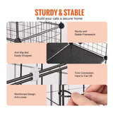 VEVOR Large 4-Tier Cat Cage, 41 x 14 x 55, Detachable Metal Wire Cat Enclosure, with Litter Box Hammock Ramp ladders, Indoor & Outdoor Crate Exercise Place Ideal for Kitty, Small Animals, Black VEVOR