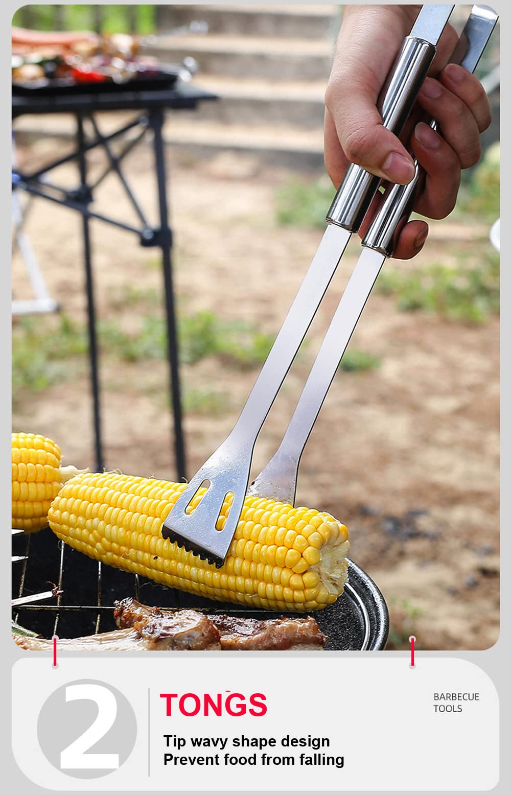 BBQ Grill BBQ Accessories, Stainless Steel Grill Tools Grilling Accessories Grill Set Barbecue Grill Accessories for Outdoor Grill, BBQ Tools Grill Utensils Grilling Tools SUJAYU