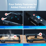 Longer Laser B1 24W Laser Engraver Cutter with Auto Air Assist, Working Speed Up to 600MM/S, DIY Laser Engraver for Wood and Metal, Paper, Acrylic, Glass, Leather, Working Area 17.72x17.32 inch Longer