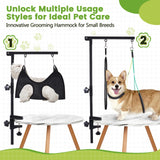 SUNMCCN Dog Grooming Table Arm with Hammock, 35" Adjustable Height Grooming Arm with Clamp and No-Sit Haunch Holders, Suitable for Small & Medium Pets (Grooming Table Not Included) SUNMCCN