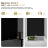 HOTSOON Blackout Linen Roller Shades for Windows Cordless Room Darkening Roller Blind Easy to Install with Cassette Valance Custom Window Shades for Home Office Living Room, Black, Custom Size. HOTSOON