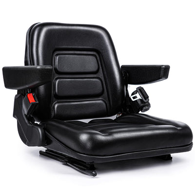 SEATIN Universal Forklift Seat,Tractor Seat,with Micro Switch,Armrest and Safety Belt,for Tractor,Mower,Skid Loader,Telehandler,Backhoe,Excavator Dozer