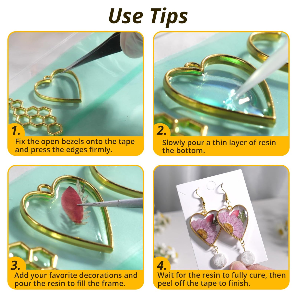 LET'S RESIN 172 pcs Open Bezels for Resin, 2 Size 36 Styles of Gold Hollow Frame Pendants Bezels with 100pcs Jump Rings, Unique Resin Bezels for Jewelry Making, Necklaces Earrings Making Supplies LET'S RESIN