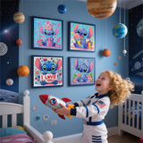 CraftyTime 4pack Diamond Art Painting Kits for Kids,Cartoon Diamond Art for Kids Ages 4-8-12,Cartoon Gem Kit Crafts Beginners for Gift Home Wall Decor(6x6inch) CraftyTime