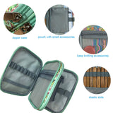New Crochet Hook Case Without Hooks and Accessories, Zipper Storage Organizer Bag with Web Pockets for Various Crochet Needles/Knitting Accessories/Crochet Hook Kit Tools, Lightweight, Easy to Hold Weabetfu
