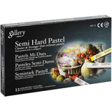 Mungyo Gallery Semi-Hard Pastels Cardboard Box Set of 12 - Assorted Colors MUNGYO