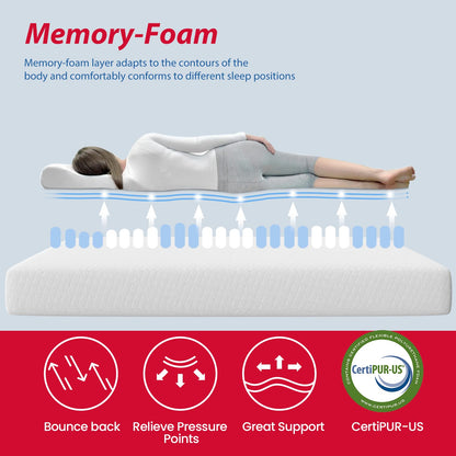 BestMassage Full Mattress, 8 inch Gel Memory Foam Mattress Queen Size for Cool Sleep & Pressure Relief, Medium Firm Mattresses CertiPUR-US Certified/Bed-in-a-Box/Pressure Relieving