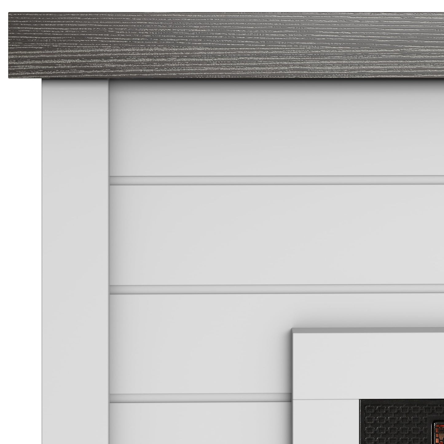 duraflame® Shiplap Wall Mantel Electric Fireplace, Bright White