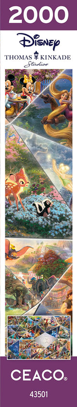 Ceaco - Disney's 100th Anniversary - Thomas Kinkade - 100th Anniversary Collage - 2000 Piece Jigsaw Puzzle, 38 x 26 Ceaco