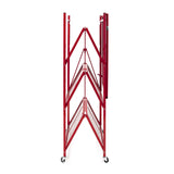 Origami R5 Foldable 4-Tier Garage Shelving Heavy Duty Shelving with Wheels, Metal Storage Rack Holds 1000 pounds, Garage Storage Rack & Organization, Storage Shelving (Red, R5) Origami
