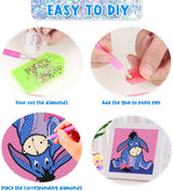 LWZAYS 6 Pieces Diamond Painting Kits for Kids Diamond Art Gem by Number Kits Arts and Crafts for Kids Ages 8-12 Mosaic DIY Full Drill Painting Kits for Home Wall Decor 6" X 6" LWZAYS