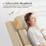 Neptane Zero Wall Hugger Power Reclining Loveseat with Adjustable Headrest, Power Loveseat Recliner Sofa with USB&Type-C Ports, Wall Hugger Loveseat Recliner for Living Room(Beige, 2 Seater) Neptane