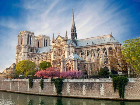 IPISSOI Landmark Diamond Painting Kits, France Notre Dame De Paris Diamond Painting with Tools for Home Wall Decor Full Drill 12x16 Inch IPISSOI