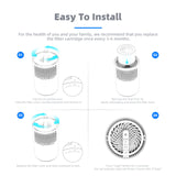 AROEVE MK01 & MK06 Air Filter Replacement 4-in-1 Air Filter for Smoke Pollen Dander Hair Smell Suitable- Standard Version(2 Pack) AROEVE