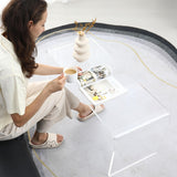 HOMCOM 0.6" Thick Acrylic Coffee Table, 39.25" Long Rectangle Waterfall Coffee Table, Clear HOMCOM