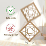 KOYILTD 2 PCS Square Wall Mirror, Rustic Farmhouse Decorative Mirrors, 12 inch Mirror Art for Bathroom, Bedroom, Living Room (Wenge, 12 x 12 in style1) KOYILTD