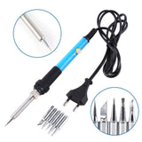 Soldering Iron Kit 220V 60W Adjustable Temperature Soldering Iron with 5 Tips EVTSCAN