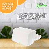 EcoQuality White Low Fold Dispenser Napkins,400/pack 1-Ply, 3 1/2 x 5 in, Dispenser Napkin Refill, Everyday Napkins, Perfect for Restaurants, Diners, Bodegas & Home EcoQuality