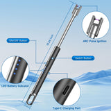 Flame bird 2 Pack Electric Candle Lighter Flameless Arc Windproof Flexible Long Neck USB Rechargeable Lighter for BBQ Grill Fireworks Camping. Flame bird