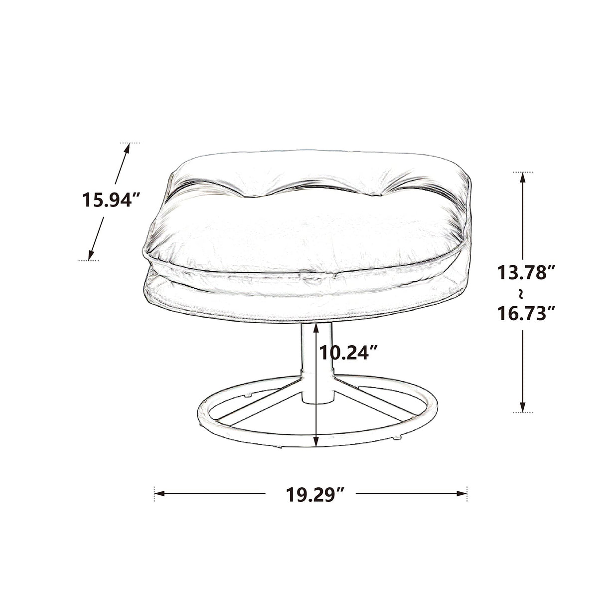 TRIPLE TREE Modern Swivel Accent Chair, Mid-Century Lounge Chair and Ottoman Set, Velvet Upholstered Button Tufted Recliner Chair, Reading Chair with Footrest for Living Room Indoor Bedroom, Green TRIPLE TREE