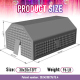 Large Black Inflatable Nightclub 30x20x13Ft Disco Cube Gazebo Event House with Logo Area Portable Inflatable Party Tent for Birthday, School Events, Backyard Party, Rental Business OZIS