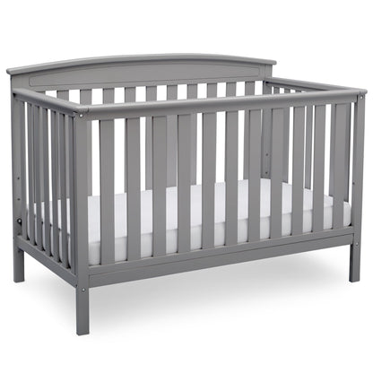 Delta Children Gateway 4-in-1 Convertible Crib - Greenguard Gold Certified, Grey - WoodArtSupply