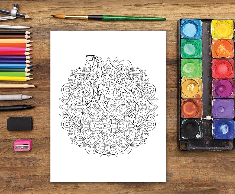 Adult Coloring Book: Animal Mandalas