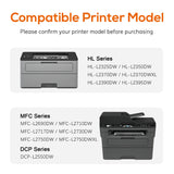 Jeostarky TN760 Toner for Brother Printer Compatible Replacement for Brother TN-760 TN730 TN-730 for MFC-L2710DW DCP-L2550DW MFC-L2750DW HL-L2350DW HL-L2395DW HL-L2390DW HL-L2370DW (Black 2-Pack) Jeostarky