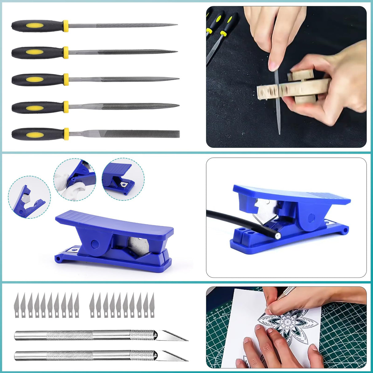 YIBEICO 3D Printing Tools with Storage Box for 3D Printer Modeler Basic Tools Diverse 3D Print Nozzle Cleaning Kit Rotary Tool 3D Printer Tools for Remove/Trim and Finish 3D Print (124Pcs) YIBEICO