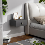 VICITON Modern Floating Nightstand with Solid Wood Drawer, Wall Mounted Bedside Table for Bedroom (Dark Gray, Small) VICITON