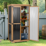 Outdoor Storage Cabinet Waterproof with Shelves, Outside Cabinets Weatherproof, Patio Backyard Pool Garden Garage Storage Cabinet Storage Shed Tool Organizer PetsCosset